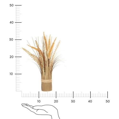 Sztuczne zboża James 35 cm żółte boho dekoracyjne do wazonu do salonu Atmosphera
