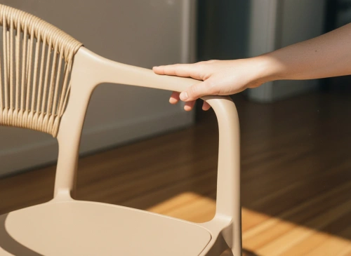 Krzesło Osma beżowe Intesi z polipropylenu boho sztaplowane łatwe czyszczenie