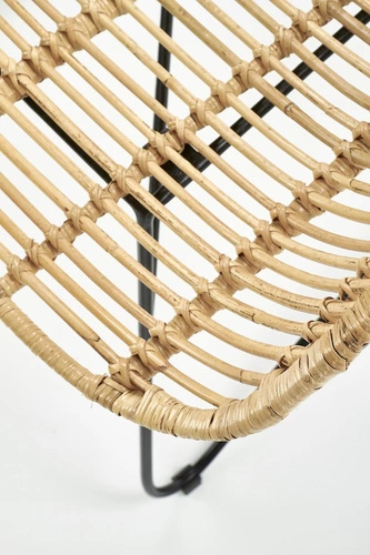 Fotel rattanowy Ikar ogrodowy nowoczesny do salonu i na taras boho naturalny Intesi