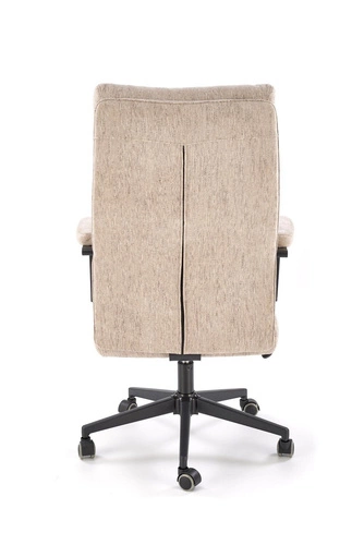 Fotel biurowy ergonomiczny Nurah beżowy nowoczesny z podłokietnikami na kółkach TILT