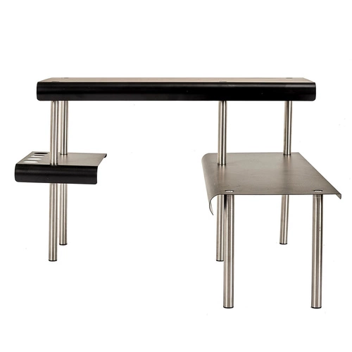 Półka kuchenna stojąca na przyprawy i akcesoria Angle czarna metalowa nowoczesna Intesi