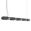 Lampa wisząca CHAIN 158 LED czarna nowoczesna nad stół do jadalni