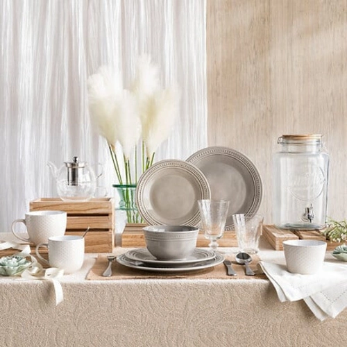 5five simply smart zestaw sztućców obiadowych 24 elementy srebrne matowe na 6 osób do zmywarki