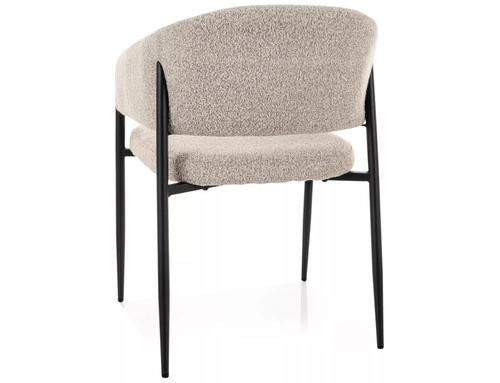 Intesi Kapia krzesło tapicerowane do jadalni beżowe z podłokietnikami