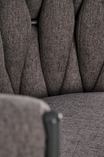 Krzesło tapicerowane Wendy welurowe do jadalni i salonu nowoczesne glamour szare Intesi