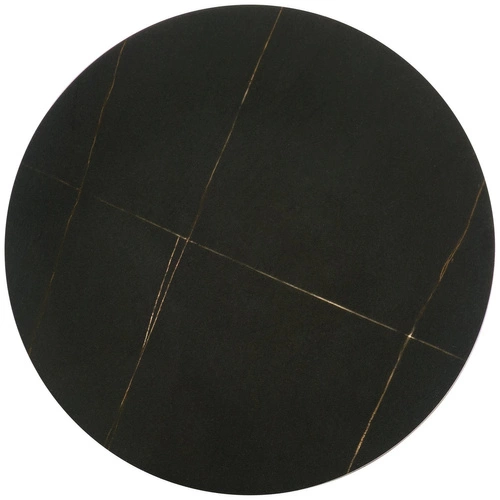 Stolik kawowy Drayden okrągły czarny marmur nowoczesny metalowy do salonu 40 cm