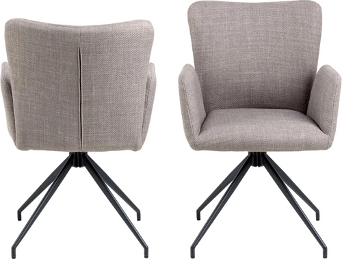 Krzesło Laura z podłokietnikami szary     jasny OUTLET