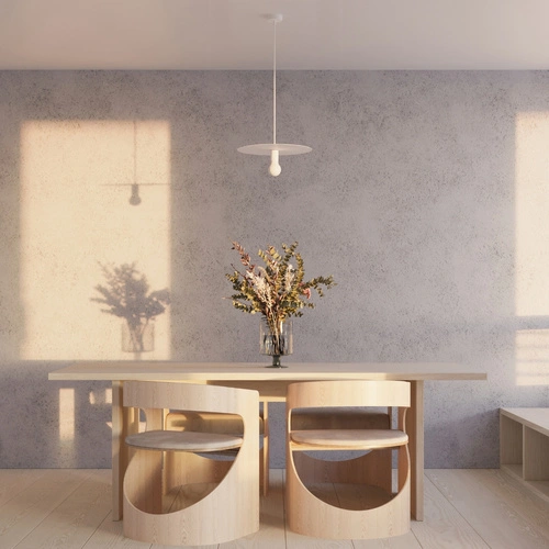 Lampa sufitowa FLAVIO biała nowoczesna metalowa do salonu kuchni lub nad stół