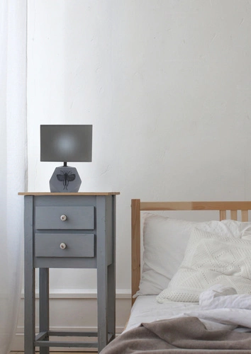 Lampa stołowa Animi lampa gabinetowa  1x40W E14 ciemny szary
