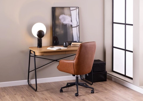 Fotel biurowy Erik brązowy PU OUTLET
