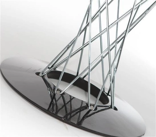 Stół okrągły Cyklon inspirowany Cyclone czarny nowoczesny do jadalni i kuchni 100 cm