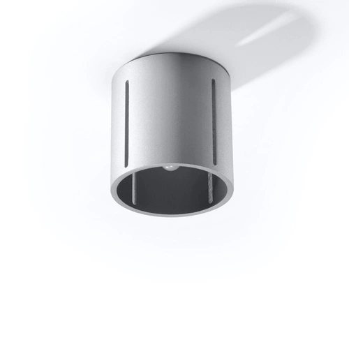 Plafon sufitowy INEZ szary nowoczesny metalowy do salonu kuchni lub sypialni 10 cm