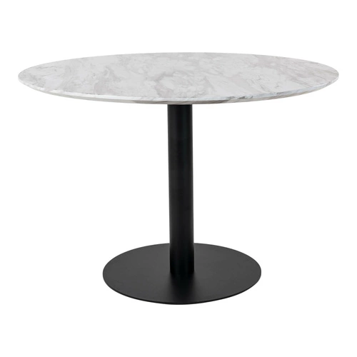 Stół Bolzano 110cm marmur/ czarny