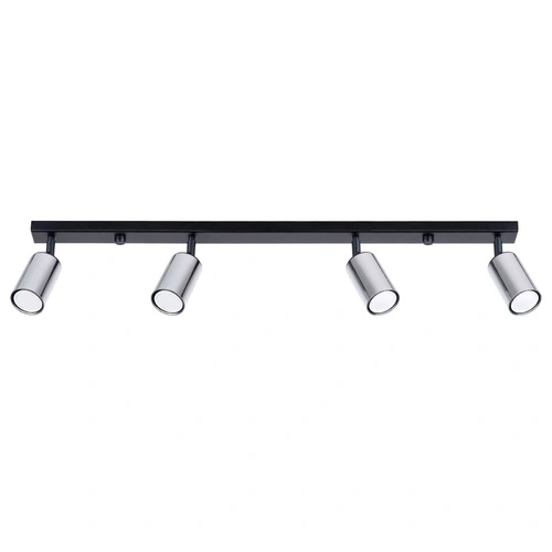 Plafon sufitowy WINX 4L czarny chrom nowoczesny do salonu kuchni sypialni jadalni SOLLUX