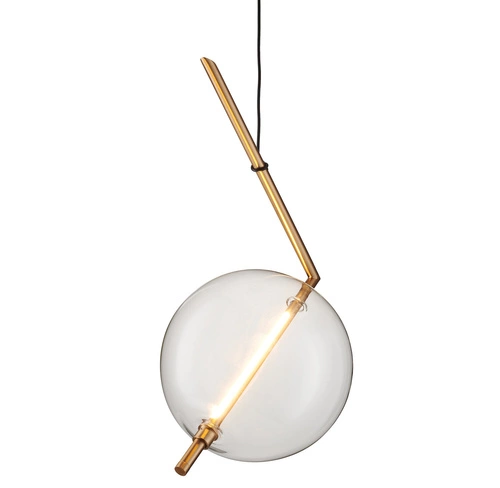 Lampa wisząca LED AMORE złota kula 24 cm nowoczesna do salonu i jadalni