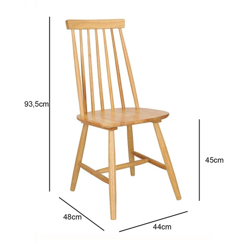 Krzesło drewniane Wopy naturalne do jadalni i kuchni styl retro vintage patyczak Intesi