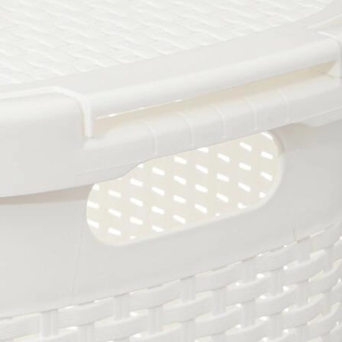 Kosz na pranie 60 l rattan syntetyczny    biały