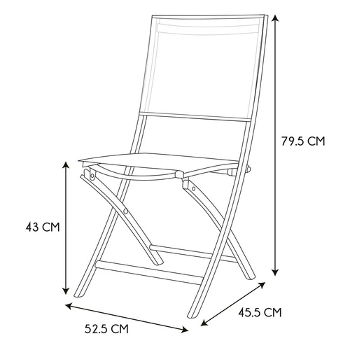 Krzesło Elba składane outdoor zielone
