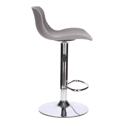 Stołek barowy Inge szary/ chrom Outlet