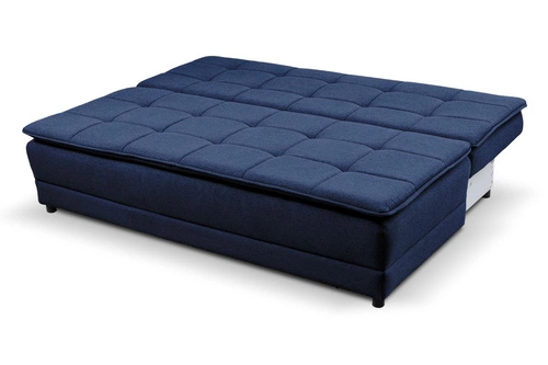 Nowoczesna sofa rozkładana Mikkeli z funkcją spania do salonu granatowa 2-osobowa