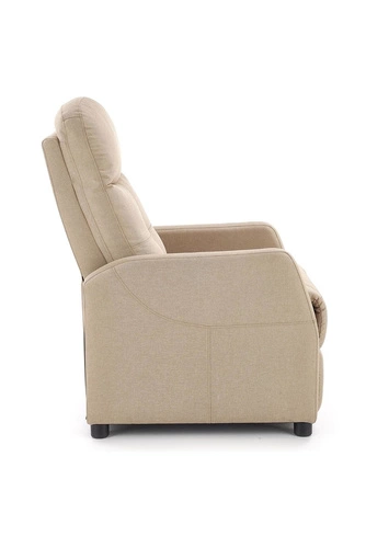 Fotel rozkładany do salonu Dativo beżowy nowoczesny tapicerowany z funkcją spania Intesi