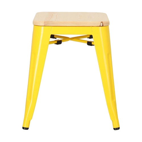 Stołek Paris 2 Wood żółty sosna naturalna