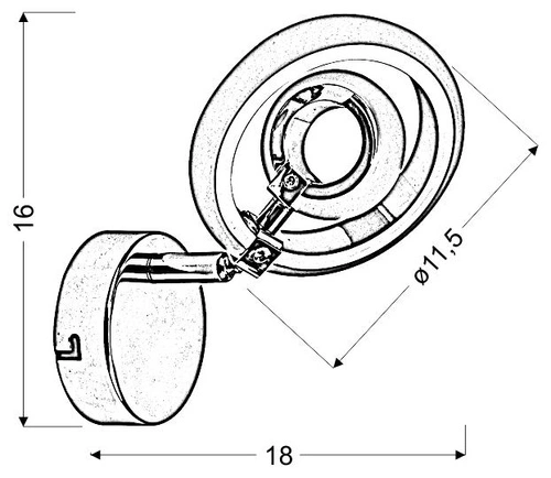 Kinkiet ścienny LED Celt chrom nowoczesny regulowany do salonu i sypialni CANDELLUX