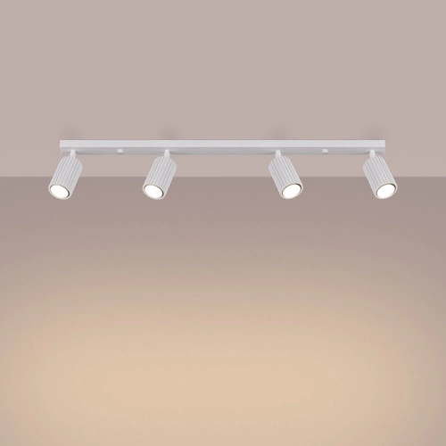 Plafon sufitowy nowoczesny biały Karbon 4L ruchomy do salonu i sypialni SOLLUX