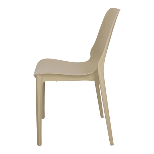 Krzesło ogrodowe Ginevra SCAB Design szare nowoczesne z tworzywa sztaplowane do ogrodu