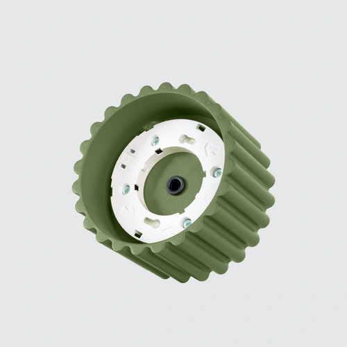 Plafon sufitowy AURA 1 zielony oliwkowy nowoczesny do kuchni i salonu aluminium 10cm