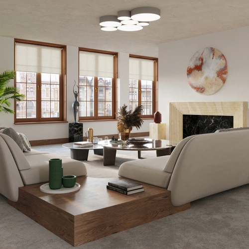 Plafon sufitowy Arena 25 szary nowoczesny okrągły do salonu kuchni lub sypialni