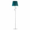 Lampa podłogowa FOGO zielona welurowa z abażurem nowoczesna do salonu i sypialni Lysne