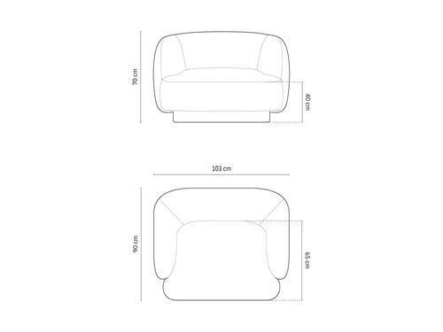 Fotel wypoczynkowy Miley BESO LUX rozkładany do salonu szary jasny tkanina nowoczesny