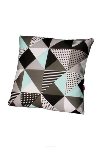 Poduszka dekoracyjna welurowa antyalergiczna MELANGE MINT do salonu 40x40 cm