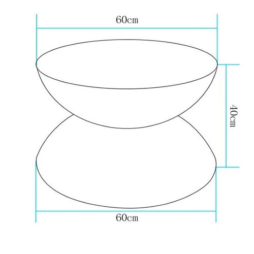 Stolik ogrodowy PARTY LED RGBW 16  kolorów 60 cm