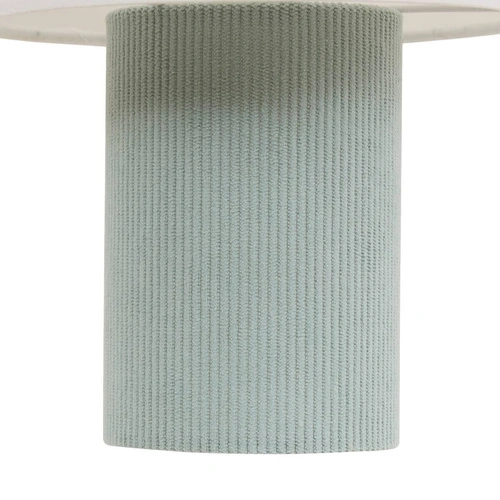 Niebieska lampka nocna Sea 28 cm do sypialni z abażurem