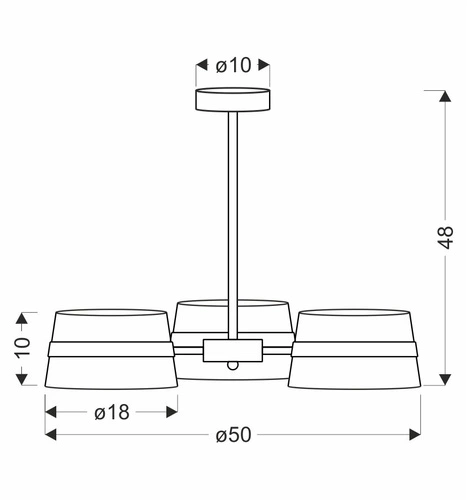 Lampa wisząca Demy czarny 3x40W E14  abażur żółty