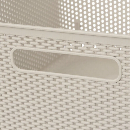 Kosz do przechowywania Grochy beżowy 11l plastikowy z uchwytami 5five simply smart