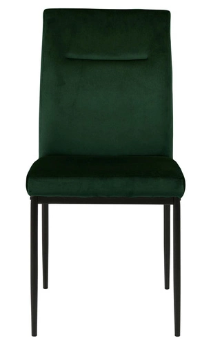 Krzesło Demi welurowe tapicerowane do jadalni i salonu ciemnozielone Actona nowoczesne