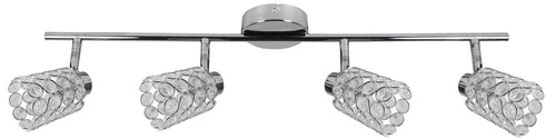 Lampa sufitowa York chromowana glamour z regulacją do salonu i jadalni 4-punktowa