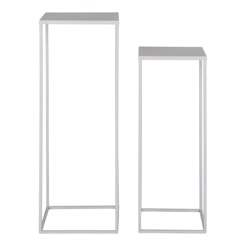 Zestaw metalowych kwietników Beja Intesi szary nowoczesny do salonu i biura 60/50 cm