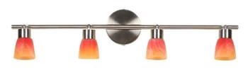 Lampa sufitowa Drops listwa 4*40W G9  nikiel mat rainbow