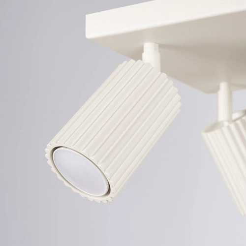 Plafon sufitowy KARBON 4 beżowy minimalistyczny z ruchomym kloszem do salonu i sypialni