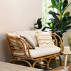 Sofa Farah rattan/biała