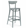 Hoker drewniany z oparciem Fameg BST-1260 personalizowany do kuchni i jadalni 75 cm