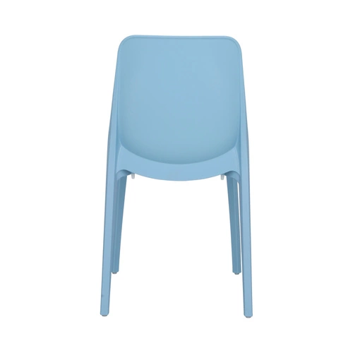 Krzesło ogrodowe Ginevra niebieskie z tworzywa sztaplowane nowoczesne SCAB Design