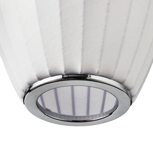 Lampa wisząca SILK BARREL biała 60 cm nowoczesna regulowana do salonu i jadalni