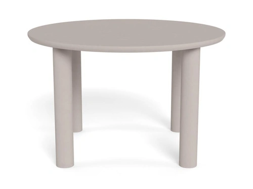 Stół okrągły Magee 120 cm szary nowoczesny do jadalni i salonu