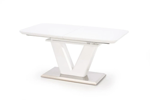 Stół rozkładany do jadalni Venom biały połysk nowoczesny glamour 160-220x90 cm Intesi