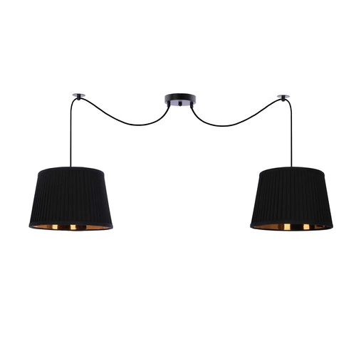 Lampa wisząca Gillo czarny 2x40W E27  abażur czarny